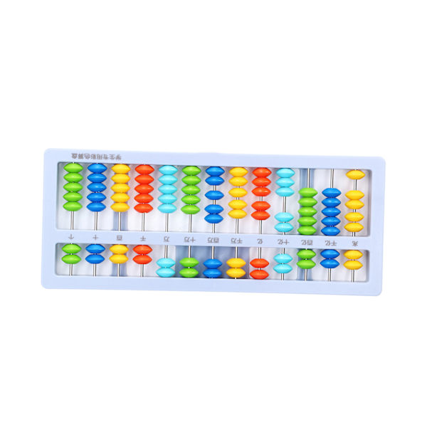 Abacus Liten Bærbar Barnepuslespill 13 Karakterer 7 Perler Mental Aritmetik Matematikk AbacusBlå