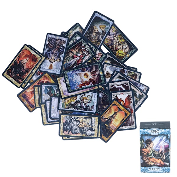 Ennustuksen pelikortit Tarot-kortit päällystetty paperi viihde lautapeli englanninkielinen versio