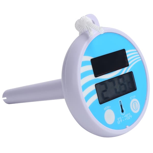 Flydende vandtermometer Elektronisk solopladning LCD-display Swimmingpooltermometer