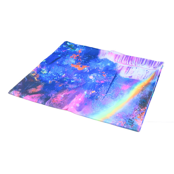 Blacklight Gobelin Fluorescerende Farverigt Landskabsmønster UV-reaktiv Vægophæng Gobelin til Stue Soveværelse GTYG(298) 230x180cm / 90.6x70.9in