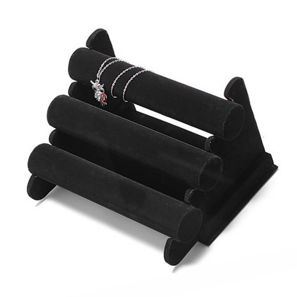 3-lags armbåndsholder armbåndsur Halskæde Display Opbevaring Smykkeholder Stand Display Organizer