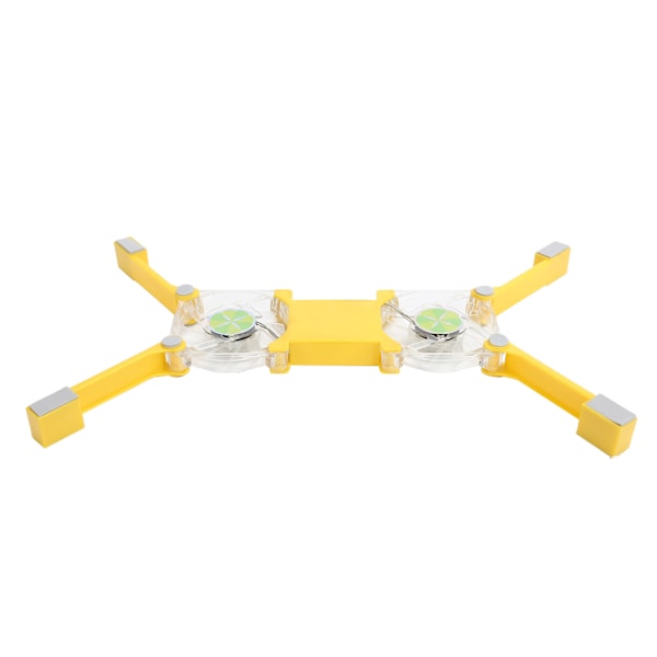 Bærbar computer kølepude USB foldbar radiator køler stand lys bærbar med AntiSkid montering (Jaune )