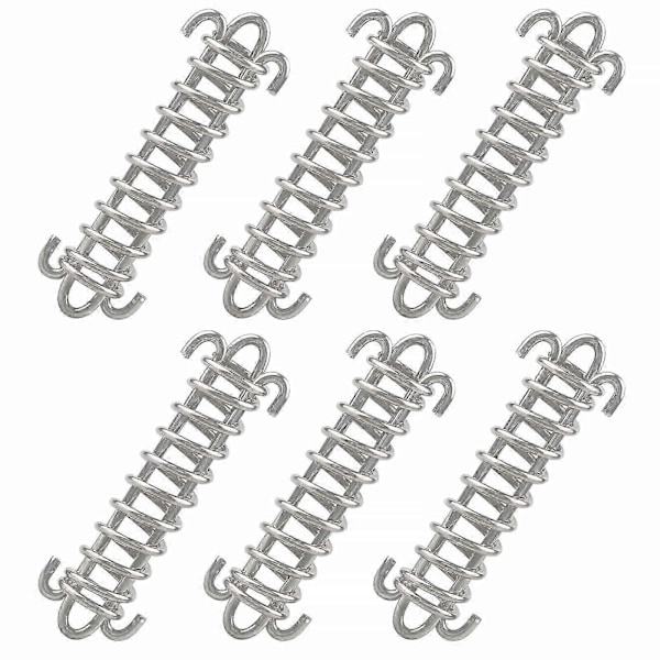 6 stk. Kraftig Telttau, Fjærspenne i Rustfritt Stål, for Presenning, Telt, Wire Mesh_SZXM