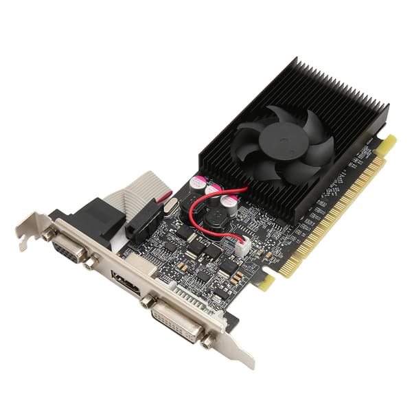 Diskret Grafikkort 64bit 1GB PCI Express 2.0 X 16 DVI VGA HD Multimedia Interface Output Hurtig Køling til Desktop