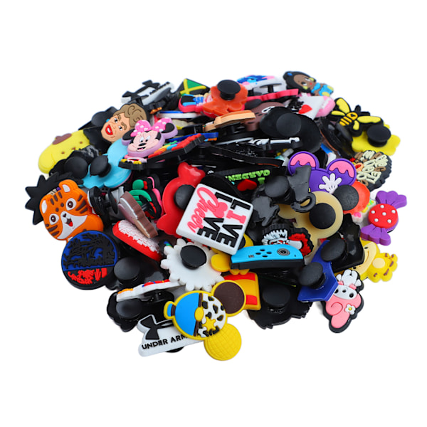 100 stk. Cartoon Sko Charm Vandtæt Udsøgt Multipurpose Sko Dekoration Charm til Fest DIY