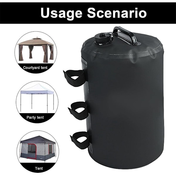 Paksutettu vesipainopussi katostelttaan/huvimajaan - 10L/20*30cm