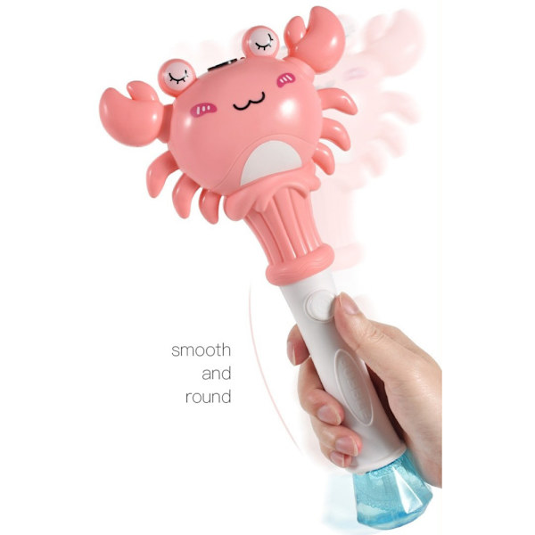 Bubbelpistol Cartoon Crab Musikalisk Bubbelblåsare med Ljus Handhållen Automatisk Bubbelmaskin Festgåvor Presenter till Barn Flickor Pojkar