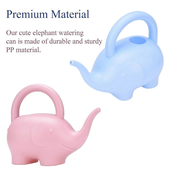 Sød Elefant Vandkande - Holdbart PP Materiale - Indendørs/Udendørs Plantesprayflaske - Tegneseriedesign - Blå - 1l Grøn