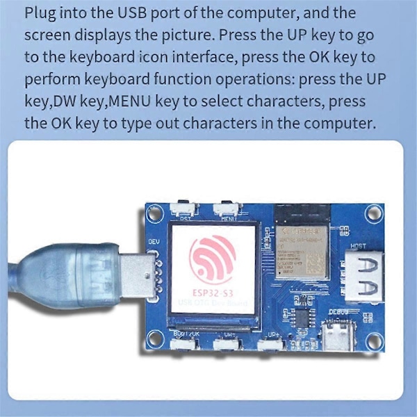 ESP32S3 USB OTG -arviointitestilauta tukee Wi-Fi-korttimoduulia
