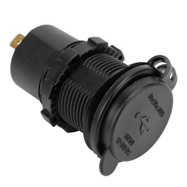 Bil USB-portlader QC4.0 PD-grænseflade Hurtigopladning 12-24V 60W med blå terminal til RV-både Motorcykler Oplader med 20cm/7.9in kabel