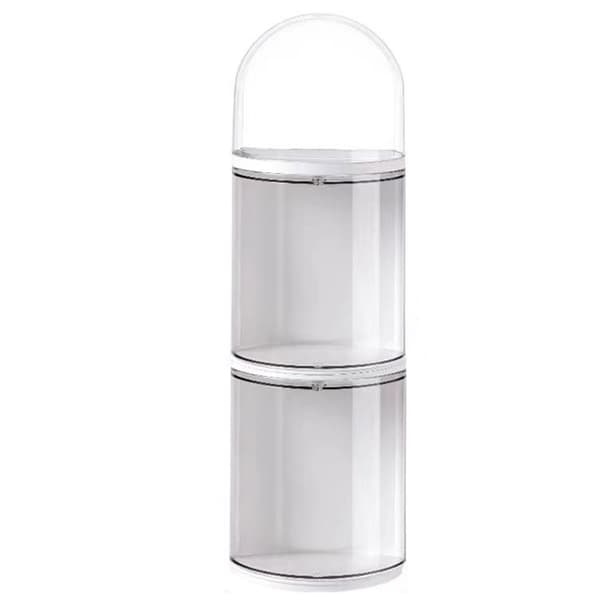 Figur Förvaringslåda Transparent Väggmonterad Dockfigur Displaylåda Utställningslåda 3 Lager 11x35.5cm