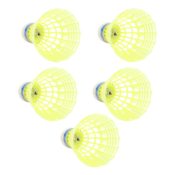 5 st LED-badmintonbollar med nattglöd, 30 mAh, hög elasticitet, för sportaktiviteter