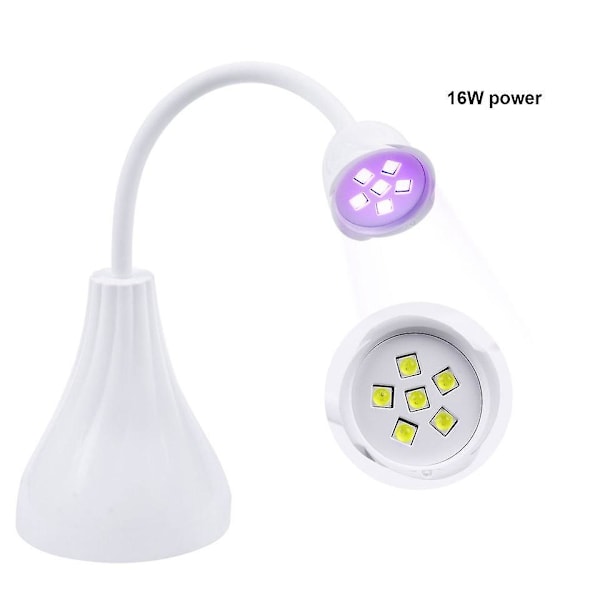 Bærbar Neglelakk Tørkerlampe - Rask Tørking og Fri Rotasjon Neglelys Terapi Maskin