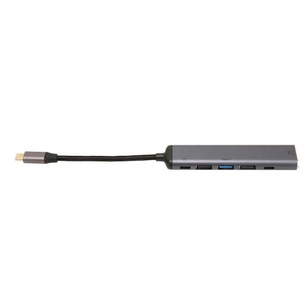 USB C -telakointiasema 7 in 1 punottu lanka 100 W 4K tuettu monitoimi USB C -keskitin kannettavalle pöytätietokoneelle