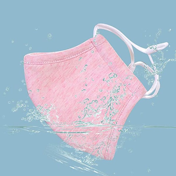 2 st barns bomullsmasker 3D dammskyddsmask tvättbara masker