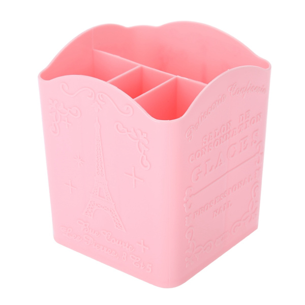 Opbevaringsboks Brevpapir Kosmetik- og manicureværktøj Container med Eiffeltårnsmønster Pink