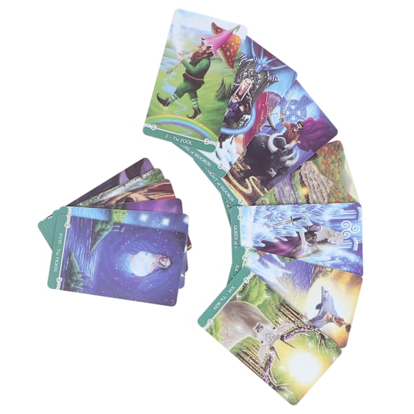 78-delad engelsk tarotkortlek i belagd pappersdivination, framtidsberättande spel för nybörjare
