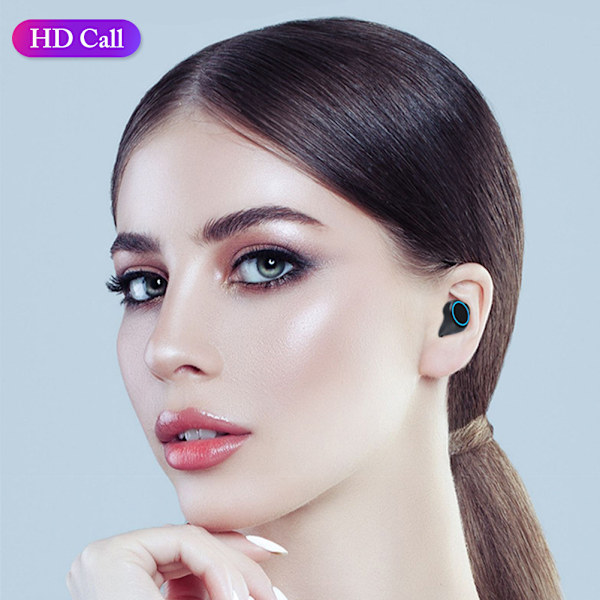 Bluetooth 5.0 TWS HiFi trådlösa in-ear-stereohörlurar med touch-kontroll digital display laddningsbox