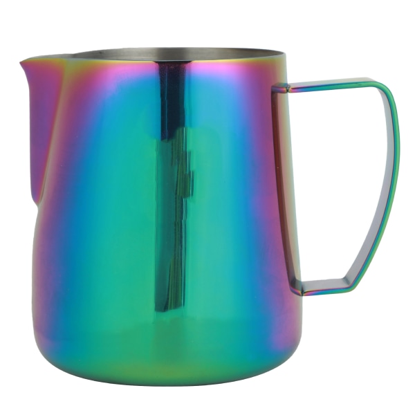 Fargerik tykk rustfritt stål kaffemelkskummende kopp Mugge for hjemmekaffe Latte Art600ml