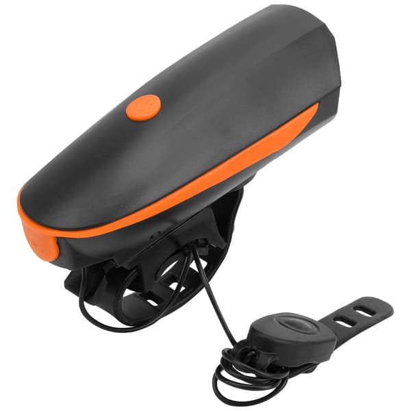 Sykkel Frontlys med Horn USB-Lading Nattkjørelys Vanntett Frontlykt Oransje