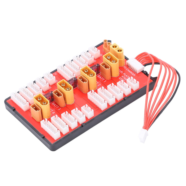 XT60+XT30 2 i 1 parallell laddningskort stöder 4 paket 2S6S Lipo-batteri för RC-modeller reservdel