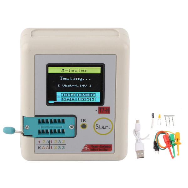 LCR T7H TFT Transistor Tester Grafisk Display Multifunktionstest