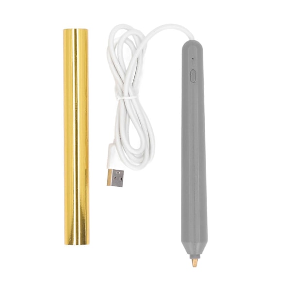 Kuumafolio Kynä USB Lämmitysfoolio Leimaus Kohokuviointikynä ABS Askartelutyökalu Piirtämiseen Kirjoittamiseen Kultaväri
