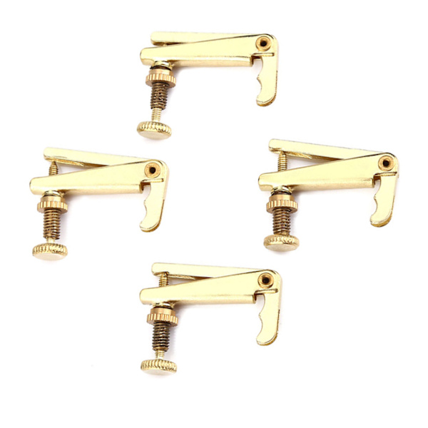 4 stk holdbare legeringsfintunere strengjusteringsdele til 3/4 4/4 violin (guld)