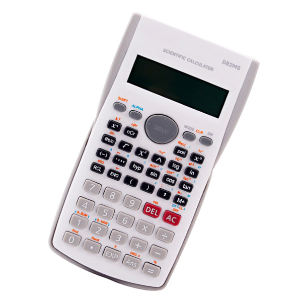 Videnskabelig lommeregner To linjers display Brøkberegning Automatisk nedlukning 12 bit funktion lommeregner til studerende Hvid