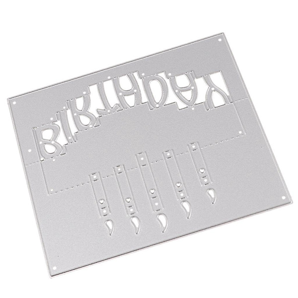 Dies Skär Metall Skärande Dies Präglingsstencil för Korttillverkning Grattis på födelsedagen--