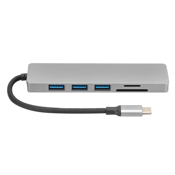 6 i 1 Type-C til HD Multimedia Interface Hub Adapter Konverter USB3.0 Video Audio Interface