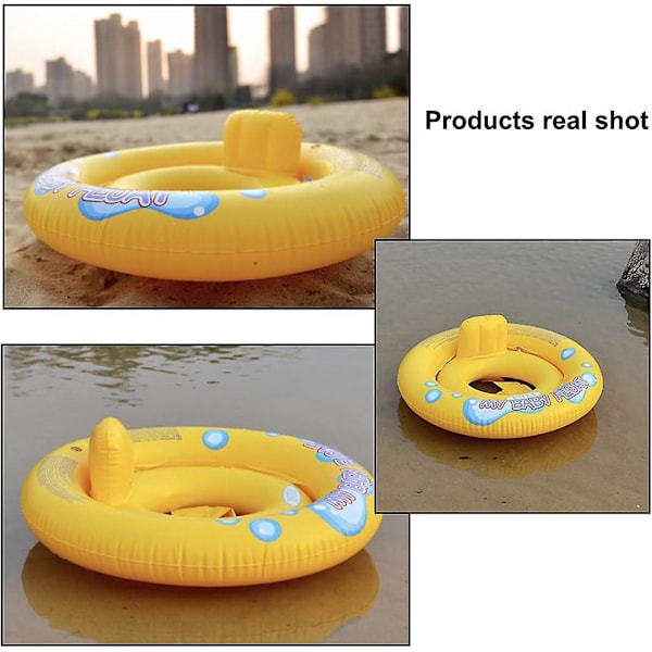 Oppustelig baby pool sæde - Justerbar størrelse, Pink Rabbit Angel Design, 1-6 år gammel, Børneflyder og svømmering til børn