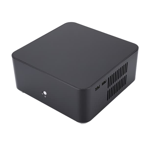 Mini ITX datamaskinveske i aluminiumslegering HTPC-veske Mini PC-datamaskinveske (L80 Svart USB2.0)