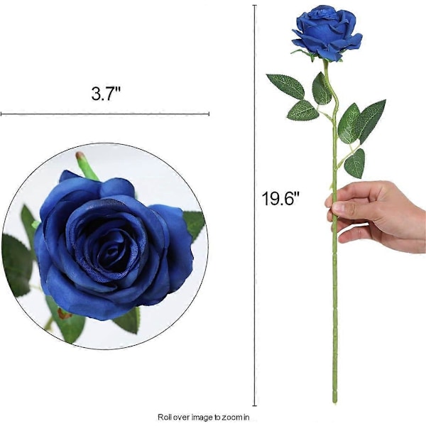 Konstgjorda sidenrosor Enkel stjälk Realistisk Falsk Ros för Bröllopsbukett Blomsterarrangemang