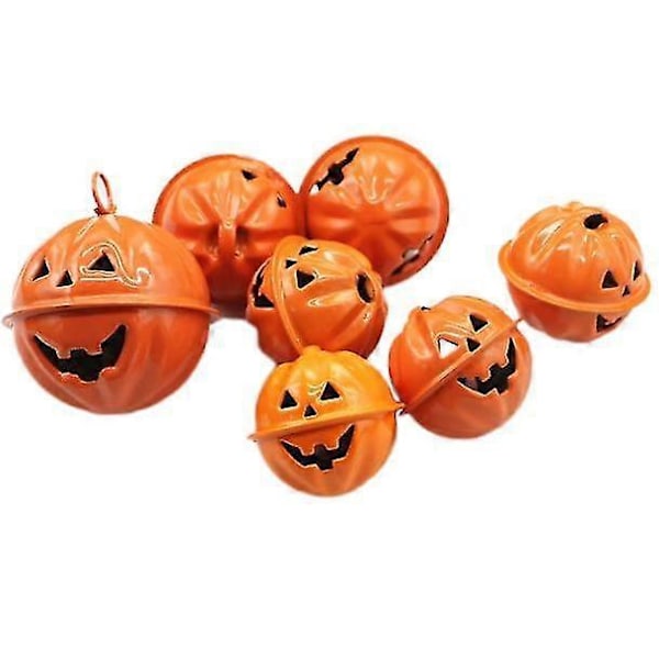 Halloween Kurpitsa Kellot Puun Koristeet 5/50kpl 4cm Ripustettava Sisustus Kurpitsa Pää Kellot Halloween Kello Juhlatarvikkeet