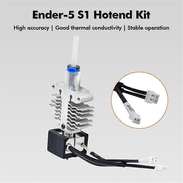NYT -5 S1 Hotend Kit Titanium Kobber Hals Varmelegeme Blok Silikone Cover -5 S1 3D Printer Dele