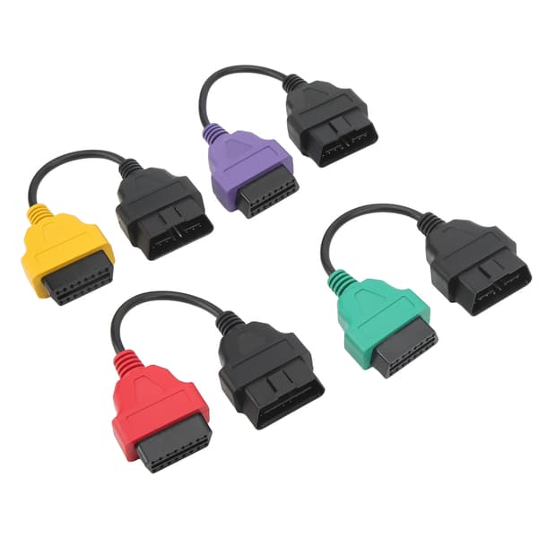 4 stk. OBD2 Scanner Adapterkabel ECU Scan Diagnostisk Kabel Erstatning for Fiat ECU Scanner