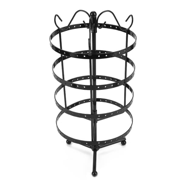 144 huller roterende ørering display smykke rack holder stativ sort