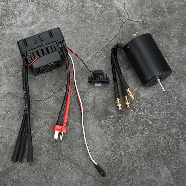 Surpass 3650 Vattentät 4-polig Borstlös Motor 60A ESC RC Biltillbehör (Svart)(2300Kv60A ESC )