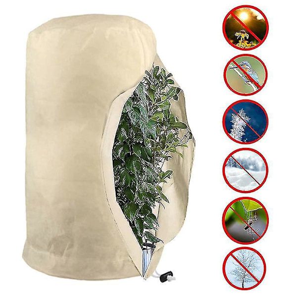 Kasvien pakkassuojapussit - XXL Uudelleenkäytettävä talvipuutarhan fleece-peite - Beige 200x240cm