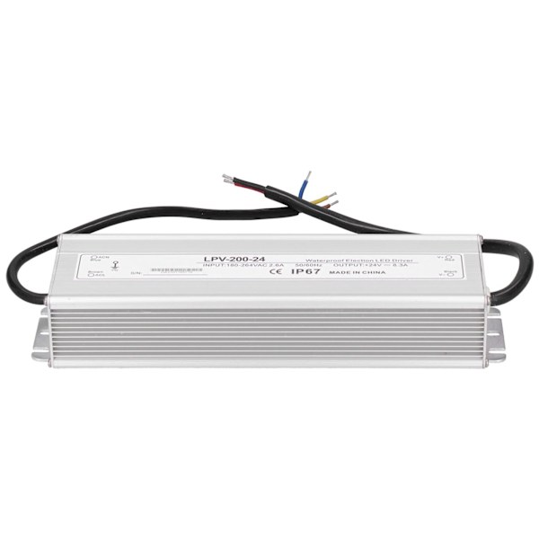 BERM LED-driver elektronisk 200W vanntett strømforsyning transformatoradapter LPV-200-24 DC24V