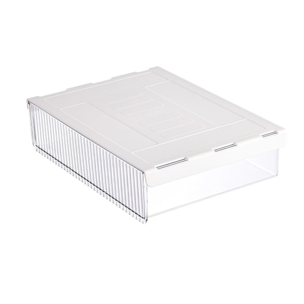 Transparent Under Table Invisible Organizer Under Desk Mounted Sliding Pull Out Drawer Under Desk Invisible Drawer Medium 21x6x17cm