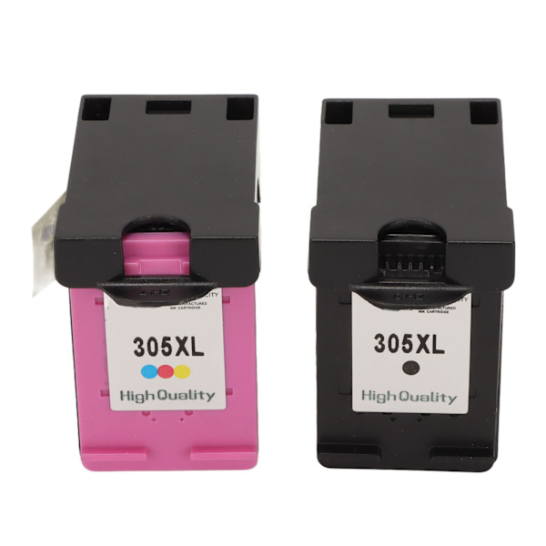 2 st bläckpatroner 305XL färgade svarta utbytespatroner för HP för Deskjet 2755 2725 2723 2722 1255 Plus 4152 4155