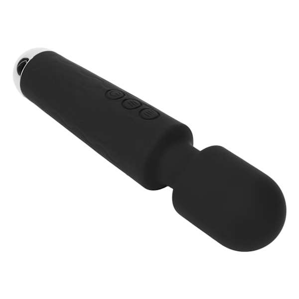 Kädessä pidettävä mini värinäsauva USB -lataus 20 tilaa 8 nopeutta vähentävät kipua Mini Tehokas käsihierontalaite musta