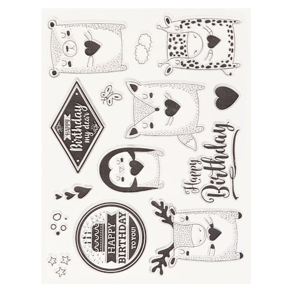 Klar silikonforsegling utsøkt pregemal for papir kortfremstilling dekorasjon DIY Scrapbooking Animal