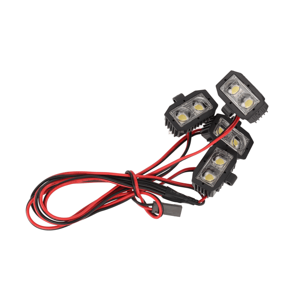 RC-ajovalo 5-7,4V 8LED valkoinen valo RC LED -ajovalot Kulutusta kestävät RC LED -valot muovikuorella 1/10 RC-autolle