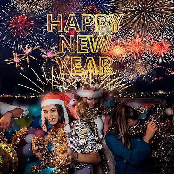2024 Nytårs Fotografi Baggrunde Fest Dekoration Fødselsdag Baggrunde Champagne Guld Baggrunde, Ty