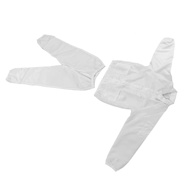 Skyddsdräkt Antistatisk Polyester Skyddande Arbetsdräkt Vit Delad Design för Verkstad S