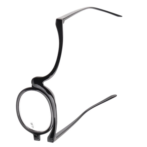 Forstørrelsesglas Makeup-briller Moderigtigt fleksibelt flip-down-objektiv Kosmetiske læsebriller med etui +3,00