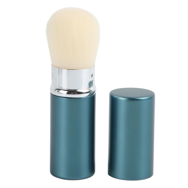 Blå strækbar makeupbørste med låg Bærbar multifunktionel blød kosmetisk børste til hjemmet